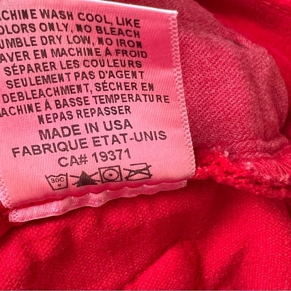 NWT RE/DONE Bella Hadid Red Velvet High Waist Button Fly Ankle Crop Slim Jean 26 - Picture 13 of 15